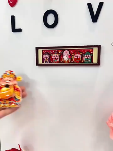 Blessing God of Wealth Traditional Lucky Cat Refrigerator Sticker Gifts Cartoon Reusable 3D Refrigerator Magnets