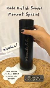 Botol Minum Tumbler Desain Custom Nama Sendiri Bisa Logo BTS EXO NCT Kekinian dan Estetik
