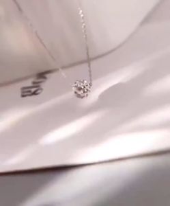 ABC Kalung Stainless Crystal Cantik elegant H16 Bentuk Bola Diamond Titanum Crystal Jewelry