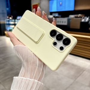 เคสโทรศัพท์แบบนิ่มสไตล์น้ำหยดสำหรับ Samsung S25 Ultra S24 plus S23 แบบมีขาตั้งแบบด้าน ดีไซน์เรียบง่าย สไตล์ใหม่ สำหรับผู้หญิง