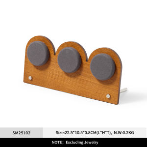 Oirlv | Oirlv Wooden Necklace Display Stand 3-Slot Pendant Jewelry Organizer Rack Counter Necklace Bracelet Display Prop For JewelryShop