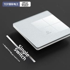 TEP | Tempered Glass Crystal Mirror Ultra-thin 86-type Wall Socket