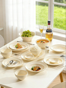 MODERN SWEETHOME | Household Dinnerware Set with Underglaze Colored Design