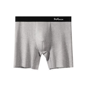 Miiow | Mens Sportive Cotton Underwear Extra Length Boxer Shorts Running Briefs Breathable Comfortable Large Size Leg Protection