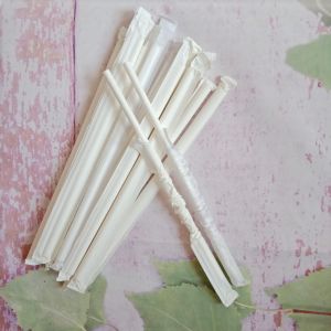 Ống Hút Giấy Có Màng Bọc Phi 6 Dài 197mm bịch 100 cái Để Uống Nước ép Sinh tố Trà Cà phê Nước ngọt – Sản Phẩm Thân Thiện Với Môi Trường