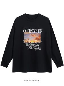 Áo Thun Dài Tay in Họa Tiết Thời Trang Cổ Điển Dành Cho Nam Và Nữ Áo Thun Cotton Thoải Mái Thoáng Khí Thường Ngày Mùa Thu