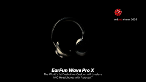 EarFun Wave Pro X Wireless Headphones ANC Qualcomm LDAC aptX Lossless Bluetooth 6.0 90H Battery Auracast