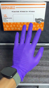 TERMURAH!!! ISI 100PCS/50 PASANG) Sarung Tangan Nitrile UNGU / PURPLE Tebal Super Kuat untuk medis dan industri