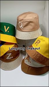 Topi Bucket Anak Laki-Laki Perempuan Bordir Inisial Alfabeth A sampai Z