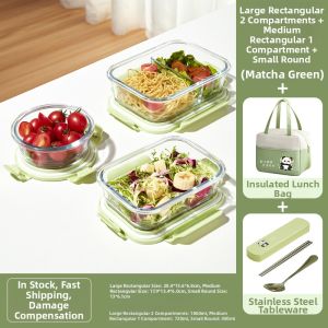 CORJANE | Microwave-safe Glass Lunch Box Set For Office Workers