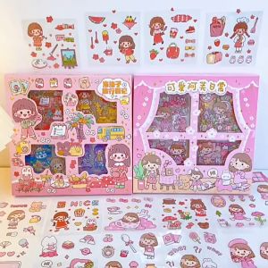 Lovely Meadow 100 Pcs Not Repeated PET Waterproof Cute Sticker DIY Journal Diary