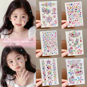 Acrylic Crystal Heart Star Stickers for Kids Face Decoration