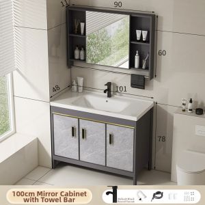 Landing Floor Standing Bathroom Cabinet Washbasin