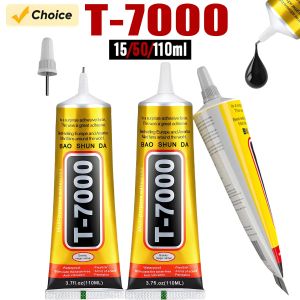 T7000 Black Soft Adhesive T-7000 Computer Touch Screen and mobile phones Touch Screen Repair Frame Anti-Vibrant Universal Glue Tablet Repair Sticker 15/25/50/110 ml includes precision syringe.