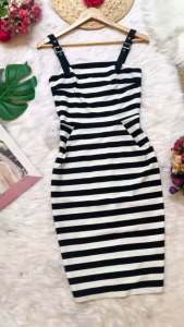 MYDU SALE MS 1942 Đầm 2 Dây Kẻ Sọc – Thiết Kế Trẻ Trung Dáng Xinh