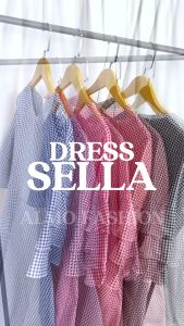 ALMO FASHION [EN] - Dress Wanita / Dress Sella / Dress Wanita Kekinian / Baju Wanita Model Baru / Baju Wanita / Dress / Gaun Dewasa Wanita Terbaru / Pakaian Wanita / Baju Wanita Terbaru Kekinian Viral