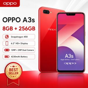 OPPO | 2026 new OPPO A3s 4G Smartphone 8GB+256GB Snapdragon 450 6.2 HD+ Display 13MP+2MP Dual Camera 4230mAh Battery Face Unlock
