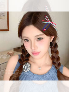 Color Block Butterfly Knot Hair Clip Womens 2025 New Side Bangs Hair Accessories BB Clip Stylish Hair Grips Fashionable Hairpins