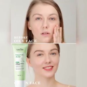Salicylic Acid Acne Anti-Acid Oil Control Cleanser Anti-Dark Spot Skin Care Acne Essence Amino Acid Gentle Skin Care Deep Cleansing Moisturizing Blackhead Pore Remover Facial Foam Cleanser Acne Scar Balance Water Oil 100g