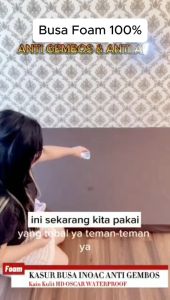 (LEBIH TEBAL) Kasur Lipat/ Matras Anti Air (Waterproof) Kasur Lantai Oscar Busa Foam Premium Uk 170X90 cm Sare