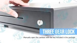 Electric Drawer Cash Box Cashier Box Manual and Automatic 4 Bills 5 Coins Xprinter POS System Supermarket Cash Box Money Tray with Lock
