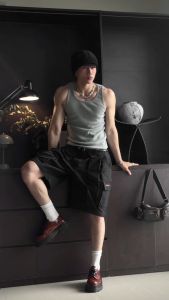 Quần Đùi Nam Ngang Gối - Cargo Flex Short - Màu Đen & Vàng Mustard