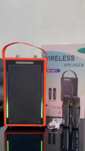 ลำโพงบลูทูธ รุ่น SK-2071 ฟรีไมค์ลอย2ตัว กำลังขับ20W เสียงเบสแน่น รองรับAUX TF USB ปรับเสียงไมค์ได้ มีสายหิ้วพกพาสะดวก หุ้มหนักอย่างดี ลำโพงเบสแน่น ลำโพงบลูทูธ รุ่น SK-2071 ฟรีไมค์ลอย2ตัว กำลังขับ20W เสียงเบสแน่น รองรับAUX TF USB ปรับเสียงไมค์ได้ มีสายหิ้ว