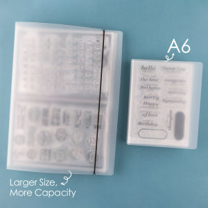Large Clear Stamp & Cutting Dies Storage Book Organizer Folder 8.1x11inch Sticker Storage Album Magnetic Sheets for DIY Crafts