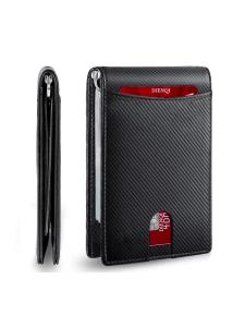 DIENQI RFID Thẻ Tín Dụng Nam Mỏng Mỏng Ví Mini Cao Cấp Kẹp Tiền Ngắn Ví Dành Cho Nam Tối Giản Billfold