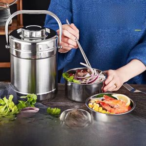 Hộp Đựng Cơm Trưa Bằng Thép Không Gỉ Dung Tích Lớn Nhiều Lớp Ấm Lâu Hộp Đựng Cơm Trưa Cho Người Lớn Và Học Sinh