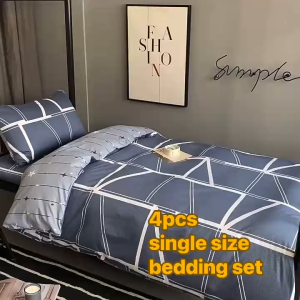 [Single Size] Premium 4-Piece Bedding Set