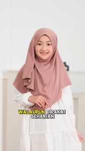 Hijab Pashmina Instan Anak SD Jilbab Pashmina Anak Talita Size M