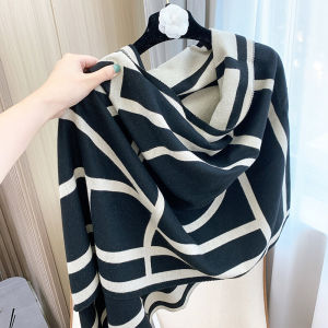 Womens Scarf Autumn and Winter Korean over Easiest for Match Air-Conditioned Room Shawl Outer Match Dual-Use Heattech Cashmere-like Thickened Womens Neck Warmer