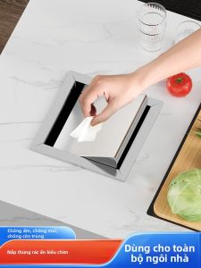 DADIAN | Flip-Top Mini Square Concealable Built-In Trash Can Lid