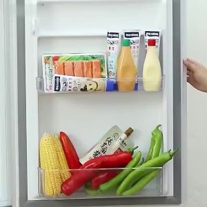 BOSSLU Kotak Penyimpanan Sayur Buah / Penyimpanan Makanan Kulkas Refrigerator Side Dooer Storage Box