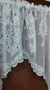 Kain vitrase tirai transparan atas jendela atau pintu murah gaya eropa