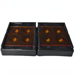 4 Slots Dental Resin Shade Light Box Dental Shading Light Box Composite Resin Mixing Well Light-proof Storage Hading Case