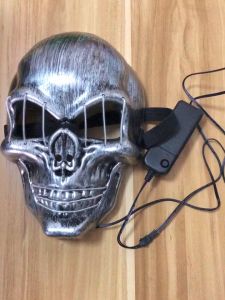 หน้ากาก ไฟ LED สยองขวัญสยองขวัญ EL หน้ากากแสงเย็น ปาร์ตี้เต้นรำ บาร์เต้นรำ หน้ากากฮาโลวีน