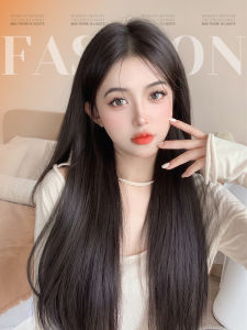 One-Piece Thin Invisible Hair Extension Piece Long Straight Natural Looking Volume Boosting Half Head Cover Heat Silk Hair