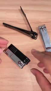 JA GUNTING KUKU TAJAM STAINLESS STEEL HITAM DOFF / ALAT POTONG KUKU PUTIH STAINLESS STEEL