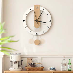 💥Dream Best🔥 Minimalist Nordic Modern Quartz Swing Wall Clock Creative Mute Large Fashion Clocks Home Living Room Restaurant Entrance Decorative wall clock 30*42cm