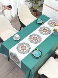 【COD】Pvc Table Cloth Cover Table Mantle Waterproof Oilproof Decorative Cover For 4/6/8/10seater