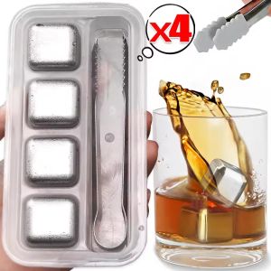 Stainless Steel Ice Cubes & Ice Tongs Set: A Must-Have for Home Bars & Parties