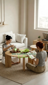 HausGlobal CFT572219 Solid Rubber Wood Coffee Table / Side Table / Bed Table / Study Table / Meja Kopi / 茶几 / 边桌 / 学习桌