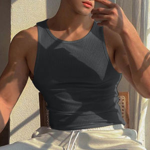 Áo thun nam không tay INCERUN Tank Top Thể hình Gym Thể thao Áo thun thể hình cơ bắp (Phong cách Hàn Quốc)