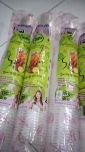 Gelas plastik Slim Datar Bening 22 oz PP CUP isi 50 pcs