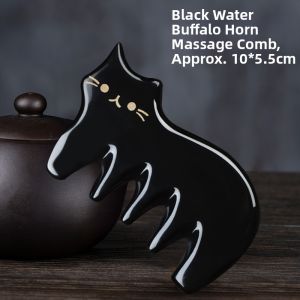 NIULAODIE | Genuine Natural Buffalo Horn Massage Comb for Head and Eye Acupoint Meridian Therapy