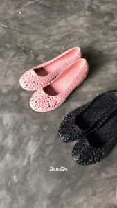 SandSo 668 Polos Shoes Sepatu Karet Wanita Flatshoes Teplek Balet Casual Kerja Simple Anti Air Licin