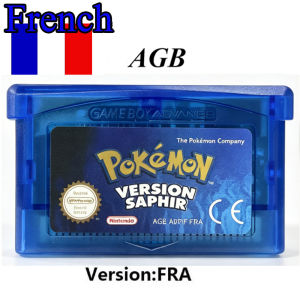 Takara Tomy | Pokémon GBA Game Cartridge - Emerald FireRed LeafGreen Ruby Sapphire 32 Bit Game Collection USA/ESP/FRA Versions