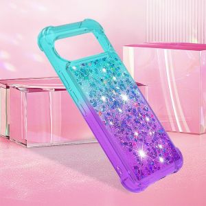 for Google Pixel 10 Pro XL CaseGirls Woman Clear Glitter Flowing Liquid Quicksand Shockproof Corner Phone Case for Pixel 10/10 Pro CasePixel9Pro XL CasePixel 9/9 Pro CasePixel 8 Pro/8A/8 Case
